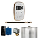 Mr Steam ButlerFlex Steam Shower Control Package with White TempoFlex Control and Polished Gold Linear Steamhead