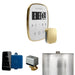 Mr Steam ButlerFlex Steam Shower Control Package with White TempoFlex Control and Satin Brass Aromasteam Steamhead