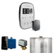 Mr Steam ButlerFlex Steam Shower Control Package with White TempoFlex Control and Satin Steel Aromasteam Steamhead