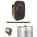 Mr Steam ButlerTouch Steam Shower Control Package with Black TempoTouch Control and Polished Brass Linear Steamhead