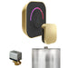 Mr Steam ButlerTouch Steam Shower Control Package with Black TempoTouch Control and Satin Brass Aromasteam Steamhead