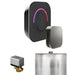 Mr Steam ButlerTouch Steam Shower Control Package with Black TempoTouch Control and Satin Steel Aromasteam Steamhead