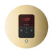 Mr Steam Round iTempo Steam Shower Control with Aroma Designer Steamhead in Polished Brass
