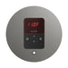 Mr Steam Round iTempo Steam Shower Control with Aroma Designer Steamhead in Satin Steel