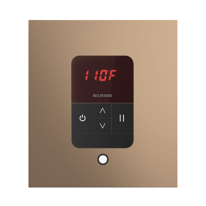 Mr Steam Square iTempo Steam Shower Control with Aroma Designer Steamhead in Nouveau Bronze