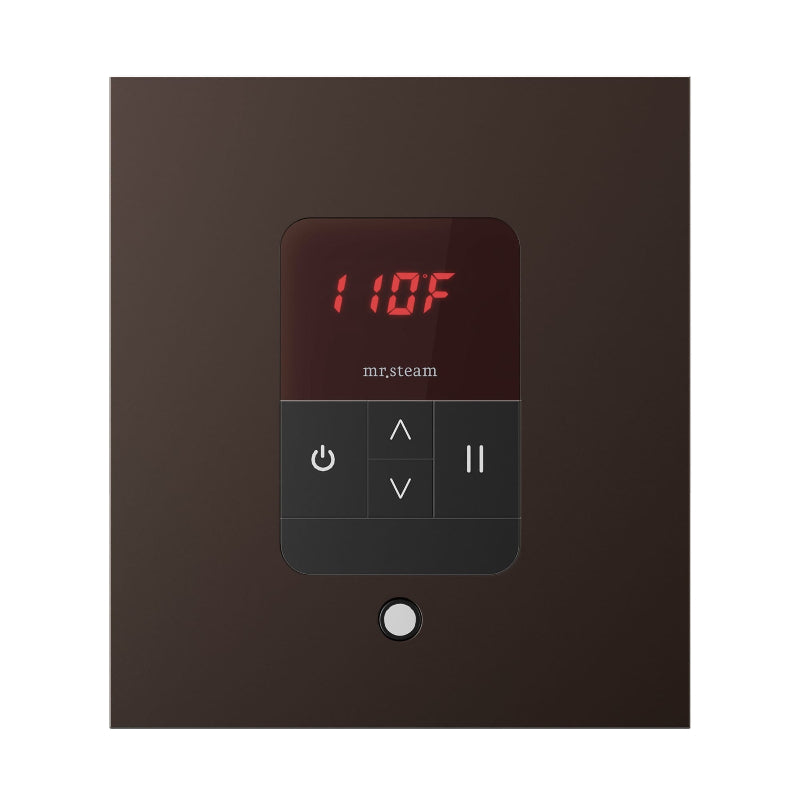Mr Steam Square iTempo Steam Shower Control with Aroma Designer Steamhead in Oil-Rubbed Bronze