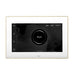 Mr Steam White iSteamX Steam Shower Control with Satin Brass Aroma Steamhead