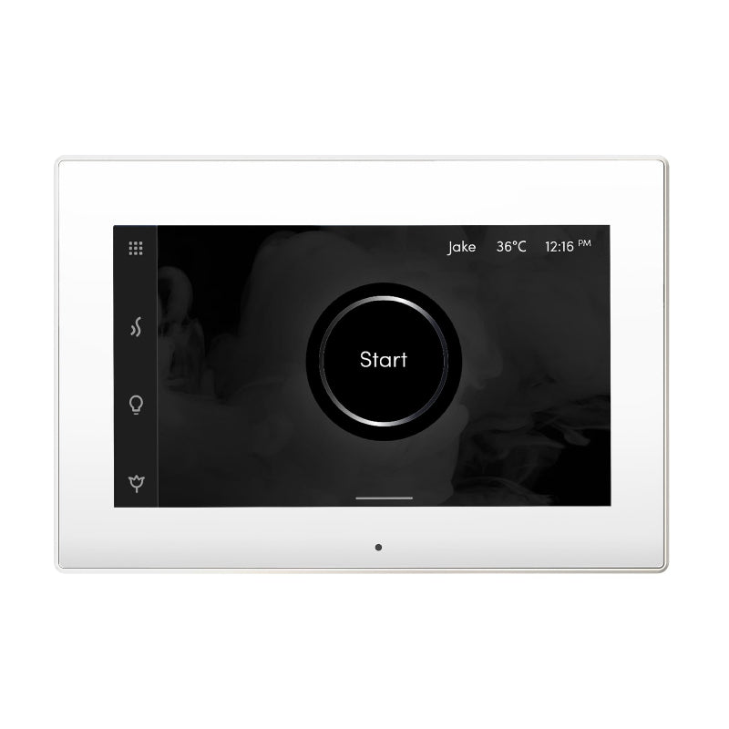 Mr Steam White iSteamX Steam Shower Control with White Aroma Steamhead