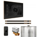 Mr Steam XButler Max Steam Shower Control Package with Black iSteamX Control and Nouveau Bronze Linear Steamhead