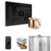 Mr Steam XButler Max Steam Shower Control Package with Black iSteamX Control and Polished Gold Aromasteam Steamhead