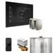 Mr Steam XButler Max Steam Shower Control Package with Black iSteamX Control and Polished Nickel Aromasteam Steamhead