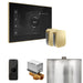 Mr Steam XButler Max Steam Shower Control Package with Black iSteamX Control and Satin Brass Aromasteam Steamhead