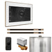 Mr Steam XButler Max Steam Shower Control Package with White iSteamX Control and Polished Gold Linear Steamhead