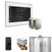 Mr Steam XButler Max Steam Shower Control Package with White iSteamX Control and Polished Nickel Aromasteam Steamhead