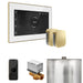 Mr Steam XButler Max Steam Shower Control Package with White iSteamX Control and Satin Brass Aromasteam Steamhead