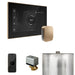 Mr Steam XButler Steam Shower Control Package with Black iSteamX Control and Brushed Bronze Aromasteam Steamhead
