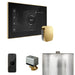 Mr Steam XButler Steam Shower Control Package with Black iSteamX Control and Polished Brass Aromasteam Steamhead
