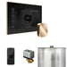 Mr Steam XButler Steam Shower Control Package with Black iSteamX Control and Polished Gold Aromasteam Steamhead