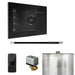 Mr Steam XButler Steam Shower Control Package with Black iSteamX Control and Polished Nickel Linear Steamhead