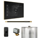 Mr Steam XButler Steam Shower Control Package with Black iSteamX Control and Satin Brass Linear Steamhead