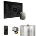 Mr Steam XButler Steam Shower Control Package with Black iSteamX Control and Satin Steel Aromasteam Steamhead