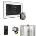 Mr Steam XButler Steam Shower Control Package with White iSteamX Control and Brilliant Black Aromasteam Steamhead