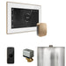 Mr Steam XButler Steam Shower Control Package with White iSteamX Control and Brushed Bronze Aromasteam Steamhead