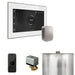 Mr Steam XButler Steam Shower Control Package with White iSteamX Control and Brushed Nickel Aromasteam Steamhead