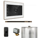 Mr Steam XButler Steam Shower Control Package with White iSteamX Control and Nouveau Bronze Linear Steamhead