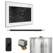 Mr Steam XButler Steam Shower Control Package with White iSteamX Control and Polished Chrome Linear Steamhead