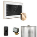 Mr Steam XButler Steam Shower Control Package with White iSteamX Control and Polished Gold Aromasteam Steamhead