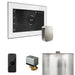 Mr Steam XButler Steam Shower Control Package with White iSteamX Control and Polished Nickel Aromasteam Steamhead