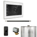 Mr Steam XButler Steam Shower Control Package with White iSteamX Control and Polished Nickel Linear Steamhead
