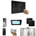 Mr Steam XDream Max Steam Shower Control Package with Black iSteamX Control and Brushed Bronze Aromasteam Steamhead