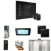 Mr Steam XDream Max Steam Shower Control Package with Black iSteamX Control and Matte Black Aromasteam Steamhead