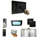 Mr Steam XDream Max Steam Shower Control Package with Black iSteamX Control and Nouveau Bronze Aromasteam Steamhead