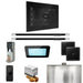 Mr Steam XDream Max Steam Shower Control Package with Black iSteamX Control and Polished Chrome Linear Steamhead