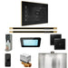 Mr Steam XDream Max Steam Shower Control Package with Black iSteamX Control and Satin Brass Linear Steamhead