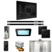 Mr Steam XDream Max Steam Shower Control Package with Black iSteamX Control and Satin Steel Linear Steamhead