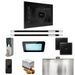 Mr Steam XDream Max Steam Shower Control Package with Black iSteamX Control and White Linear Steamhead