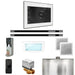 Mr Steam XDream Max Steam Shower Control Package with White iSteamX Control and Brilliant Black Linear Steamhead