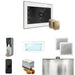 Mr Steam XDream Max Steam Shower Control Package with White iSteamX Control and Brushed Bronze Aromasteam Steamhead