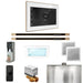 Mr Steam XDream Max Steam Shower Control Package with White iSteamX Control and Brushed Bronze Linear Steamhead