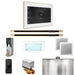 Mr Steam XDream Max Steam Shower Control Package with White iSteamX Control and Polished Brass Linear Steamhead