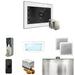 Mr Steam XDream Max Steam Shower Control Package with White iSteamX Control and Polished Chrome Aromasteam Steamhead