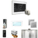 Mr Steam XDream Max Steam Shower Control Package with White iSteamX Control and Polished Nickel Aromasteam Steamhead