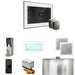 Mr Steam XDream Max Steam Shower Control Package with White iSteamX Control and Satin Steel Aromasteam Steamhead