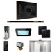 Mr Steam XDream Steam Shower Control Package with Black iSteamX Control and Nouveau Bronze Linear Steamhead