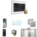 Mr Steam XDream Steam Shower Control Package with White iSteamX Control and Brushed Bronze Aromasteam Steamhead