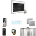 Mr Steam XDream Steam Shower Control Package with White iSteamX Control and Brushed Nickel Aromasteam Steamhead